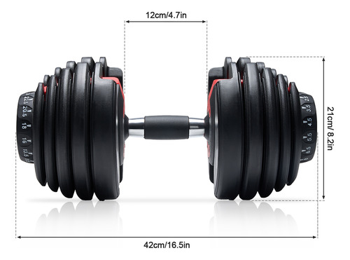 Foto 3 pulgar | Pesa Mancuerna Ajustable Gym Diferentes Pesos 2.5 - 24 Kgs