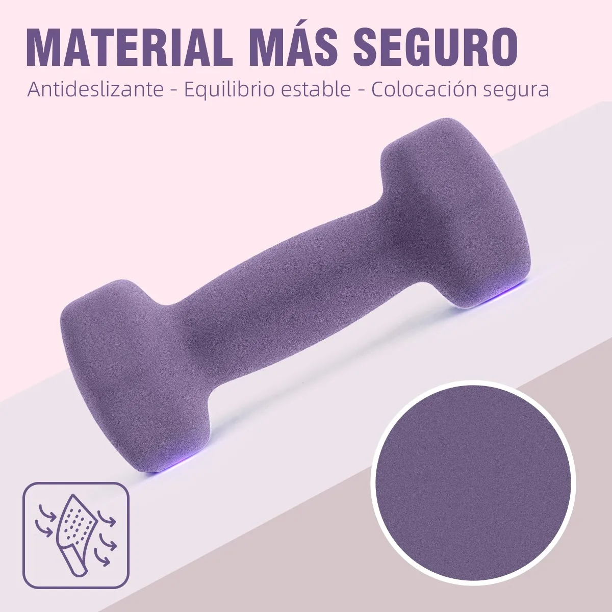 Foto 4 pulgar | Par Mancuernas 2 Kilos Para Ejercicio Eo Safe Imports Esi-19964 Purpura