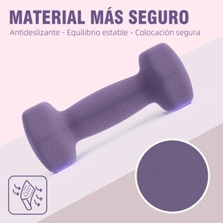 Foto 3 | Par Mancuernas 2 Kilos Para Ejercicio Eo Safe Imports Esi-19964 Purpura