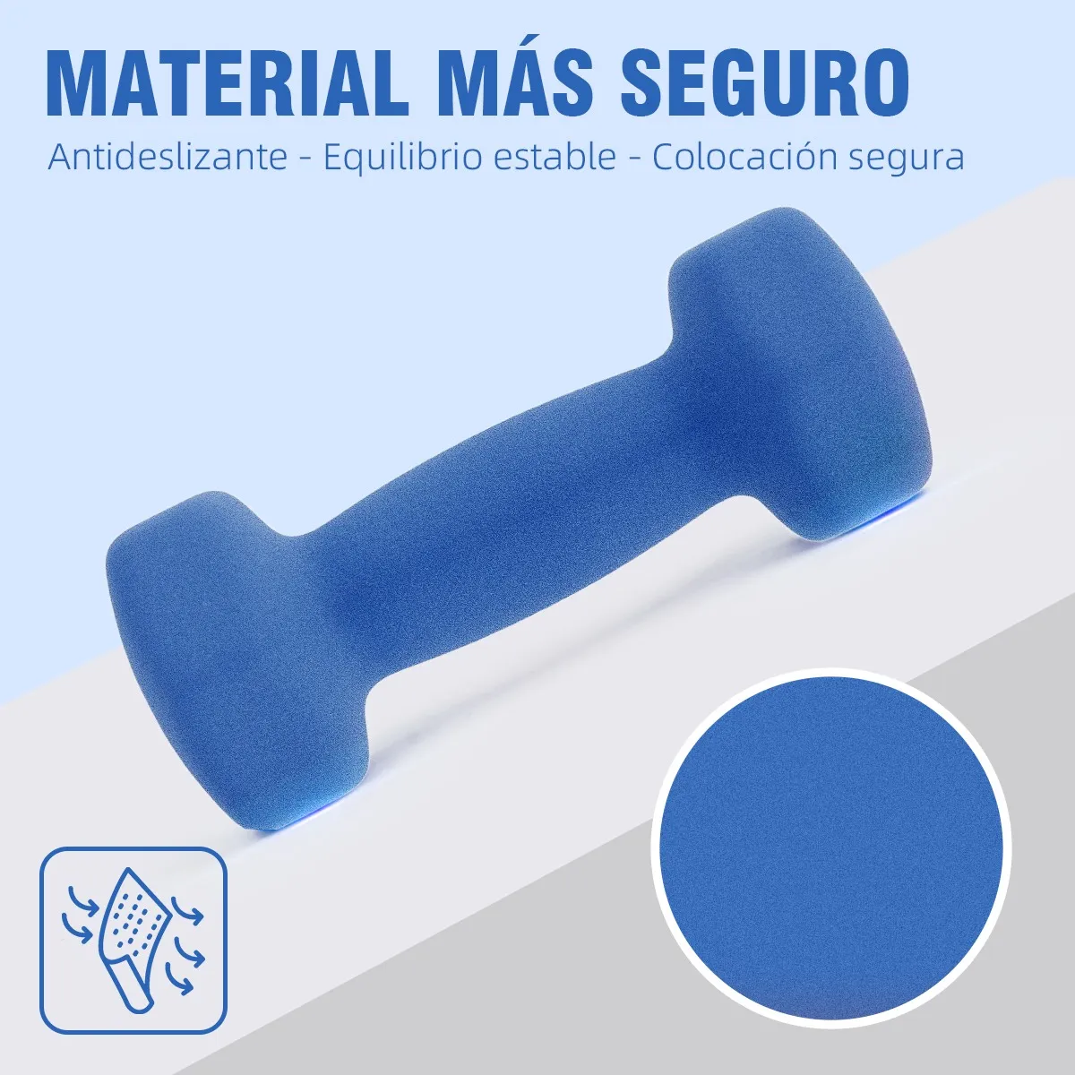 Foto 4 pulgar | Par Mancuernas 2 Kilos Para Ejercicio Eo Safe Imports Esi-19960 Azul