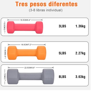 Foto 2 | Set De Mancuernas Con Soporte Eo Safe Imports Esi-19965 Color Multicolor