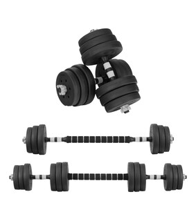 Foto 2 | Set Mancuernas Altera Barra Ajustable 20kg Total Pesas Disco Lab.g Negro