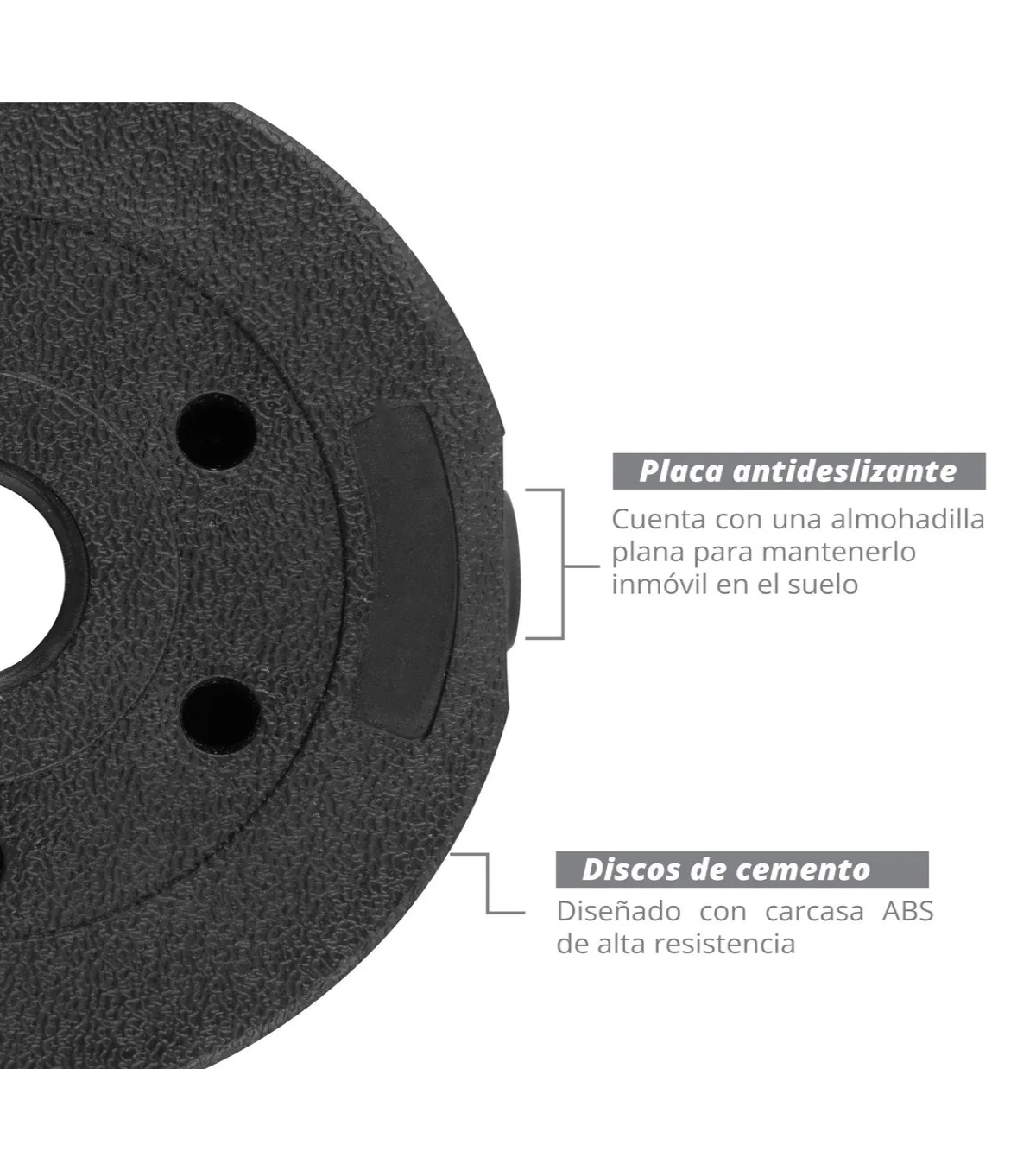 Foto 5 pulgar | Set Mancuernas Altera Barra Ajustable 20kg Total Pesas Disco Lab.g Negro