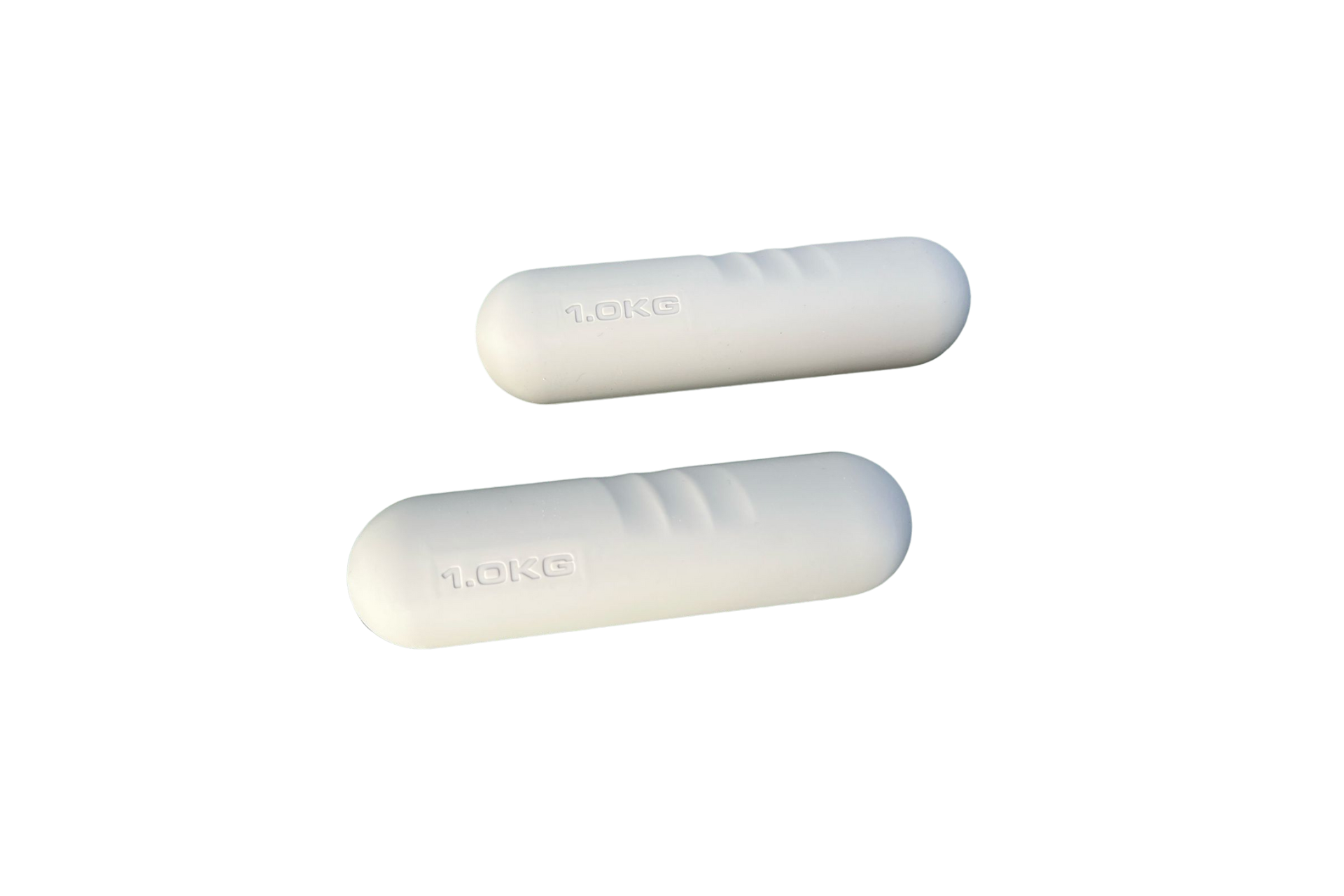 Par de Mancuernas Kevinbro Blancas de Silicón Softgrip Fitness de 1kg