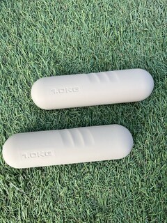 Foto 2 | Par de Mancuernas Kevinbro Blancas de Silicón Softgrip Fitness de 1kg