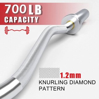 Foto 2 | Barra De Entrenamiento Tipo Curl Z Mdfitness Olimpica 2''-5 Cm Cromada 120 Cm 700 lb