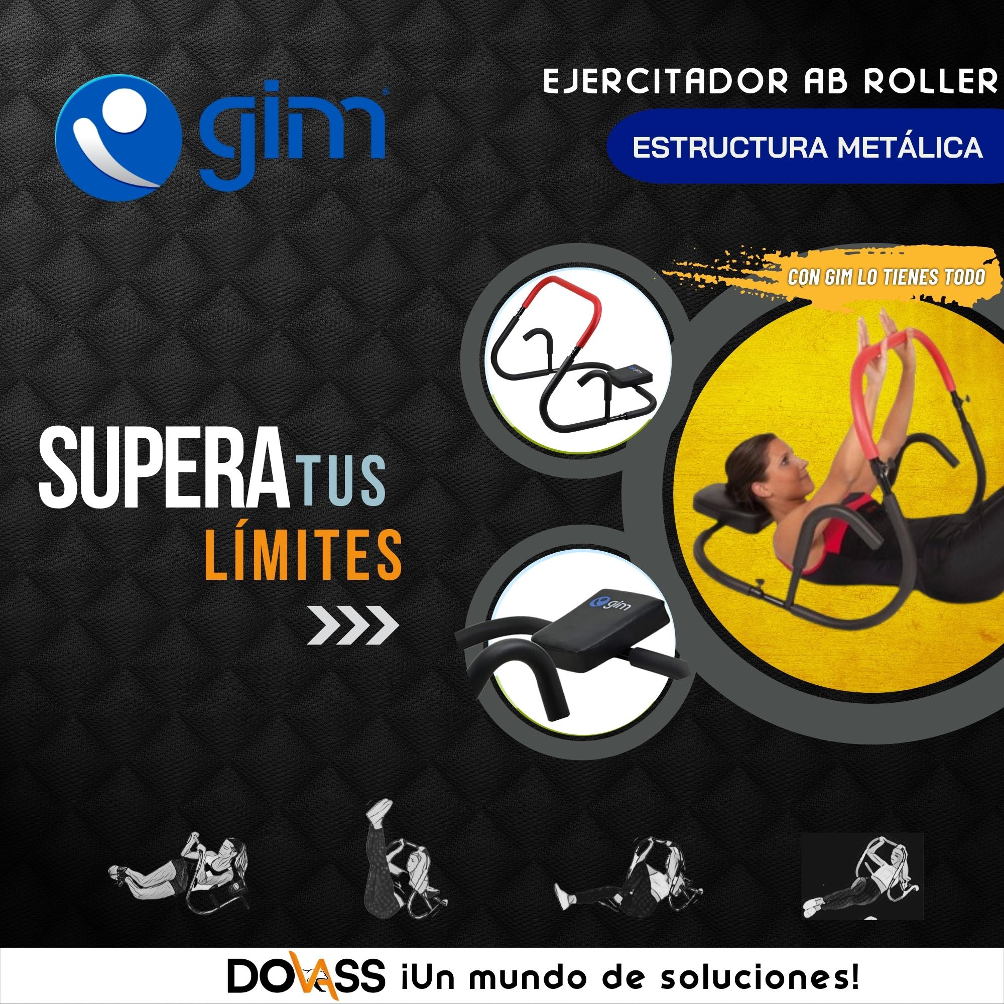 Foto 3 pulgar | Ejercitador Ab Roller 61.5x61.5x60cm Estructura Metálica Agarraderas Forradas De Neopreno Gim Color Negro