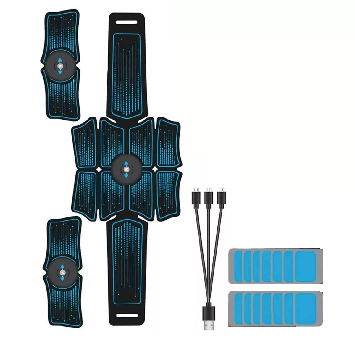 Estimulador Muscular Abdominal 6 Modos Recargable Usb Eo Safe Imports  Esi-16504 Multicolor $959