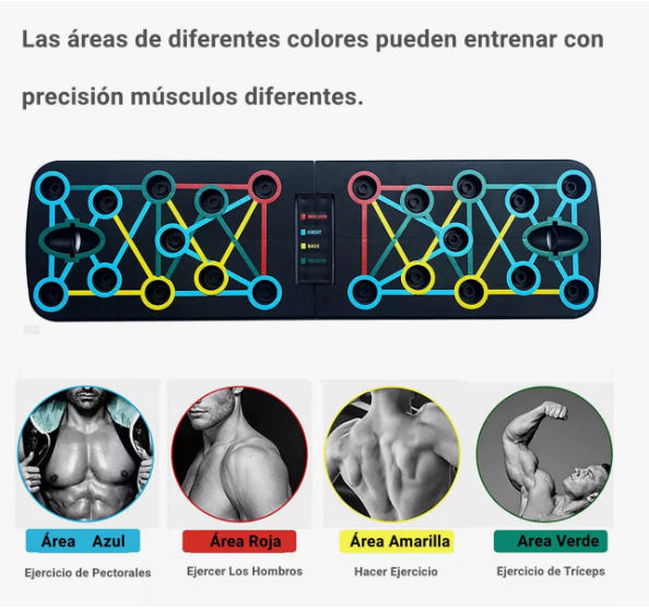 Foto 5 | Barra de Ejercicio Push Up Portátil Tabla Lagartijas Fitness Muscular