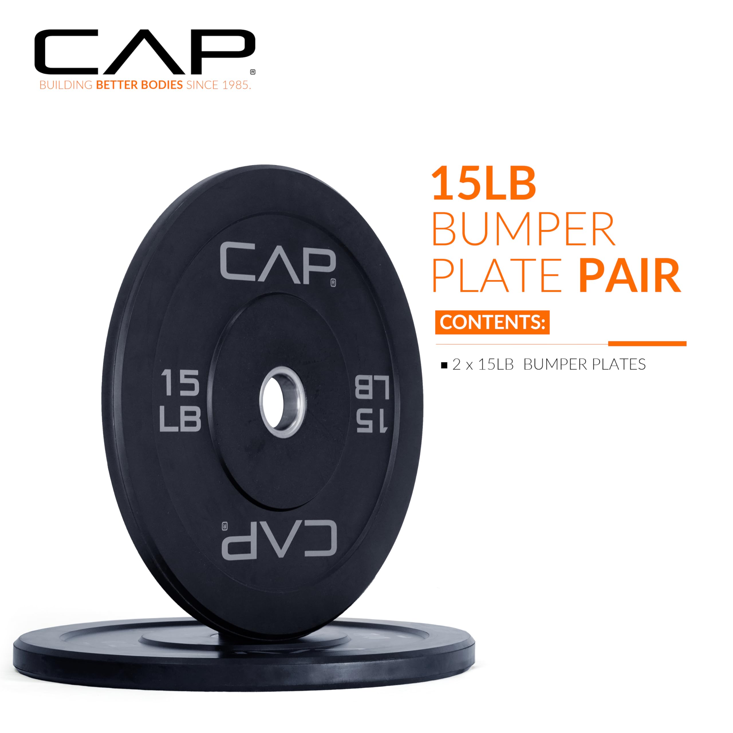 Foto 3 pulgar | Juego de Paragolpes Olímpicos Cap Barbell Budget 15 Libras Par Negro - Venta Internacional