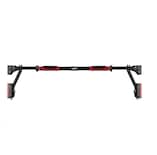 Barra Dominada Lab.g De Puerta Pared Ajustable Abdominal Gym Casa Negro Rojo
