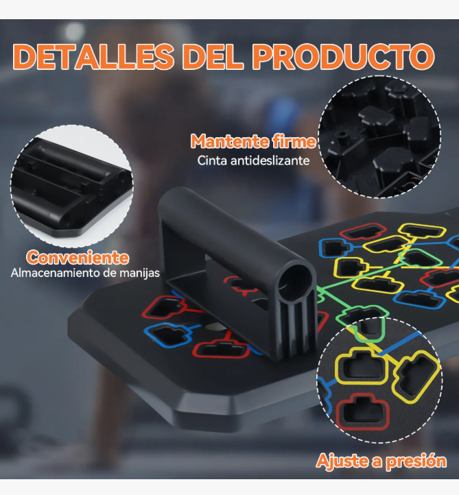 Foto 3 pulgar | Push Up Board Tabla Plegable Para Lagartijas Negro