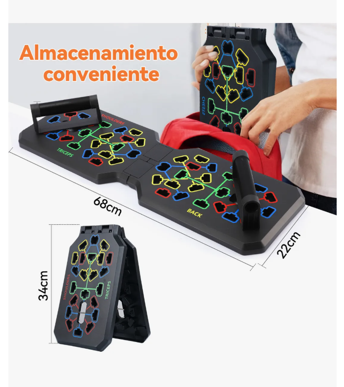 Foto 5 pulgar | Push Up Board Tabla Plegable Para Lagartijas Negro