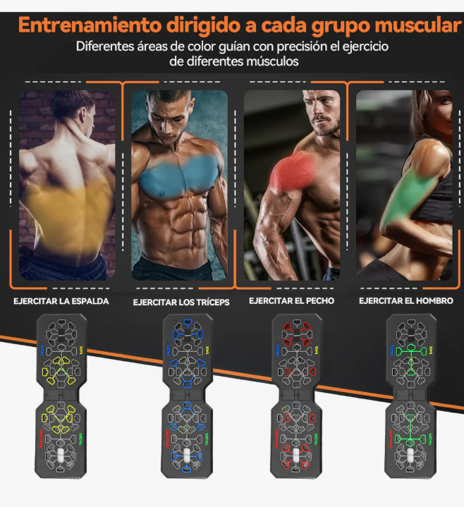 Foto 6 | Push Up Board Tabla Plegable Para Lagartijas Negro