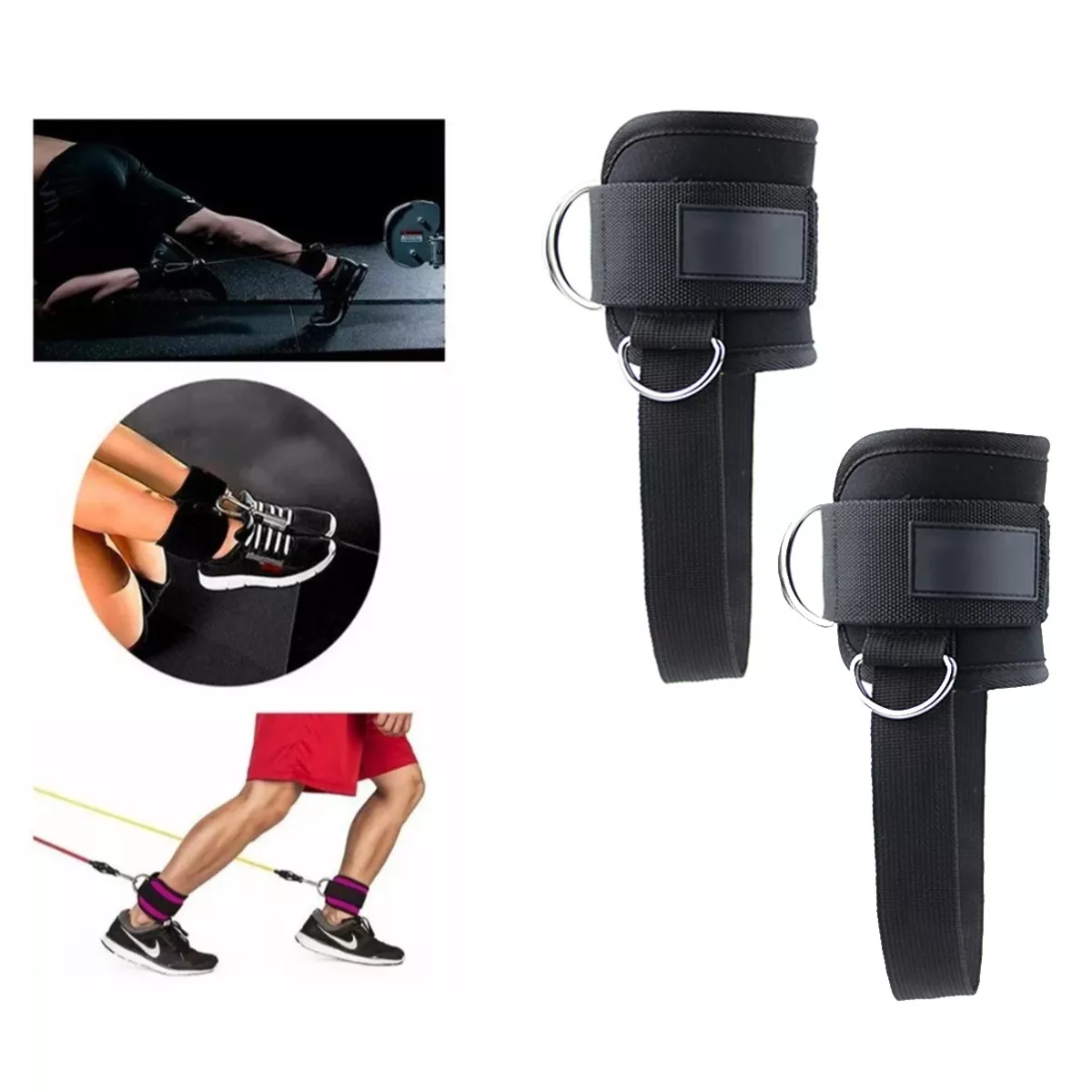 Foto 4 pulgar | Par De Grilletes Correas Para Tobillo Gym Crossfit Crossover Eo Safe Imports Esi-13649 Negro