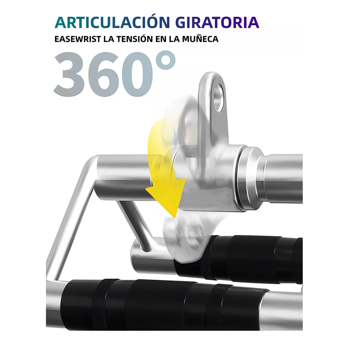 Foto 4 pulgar | Kit 5 Agarradera Maneral Barra Recta V Doble D Cuerda Tricep Eo Safe Imports Esi-15297 Multicolor