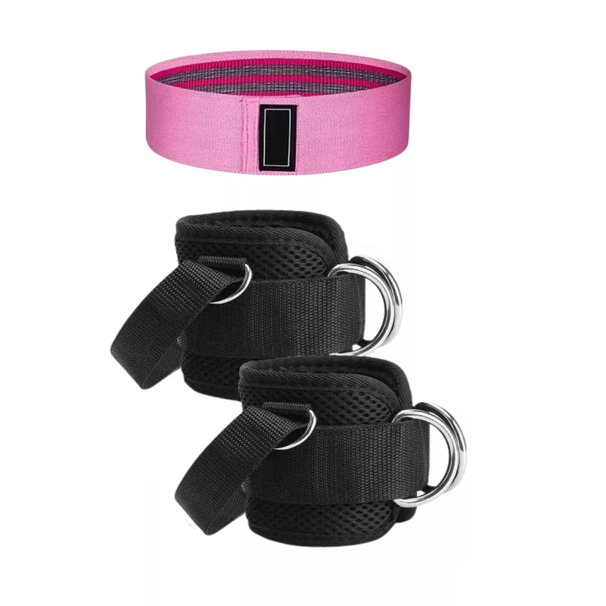 Foto 1 | 2pcs Grilletes Correas Para Tobillo Gym + Con Banda Elástica Eo Safe Imports Esi-16967 Multicolor