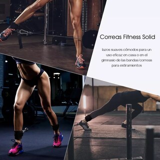 Foto 2 | 2pcs Grilletes Correas Para Tobillo Gym + Con Banda Elástica Eo Safe Imports Esi-16967 Multicolor