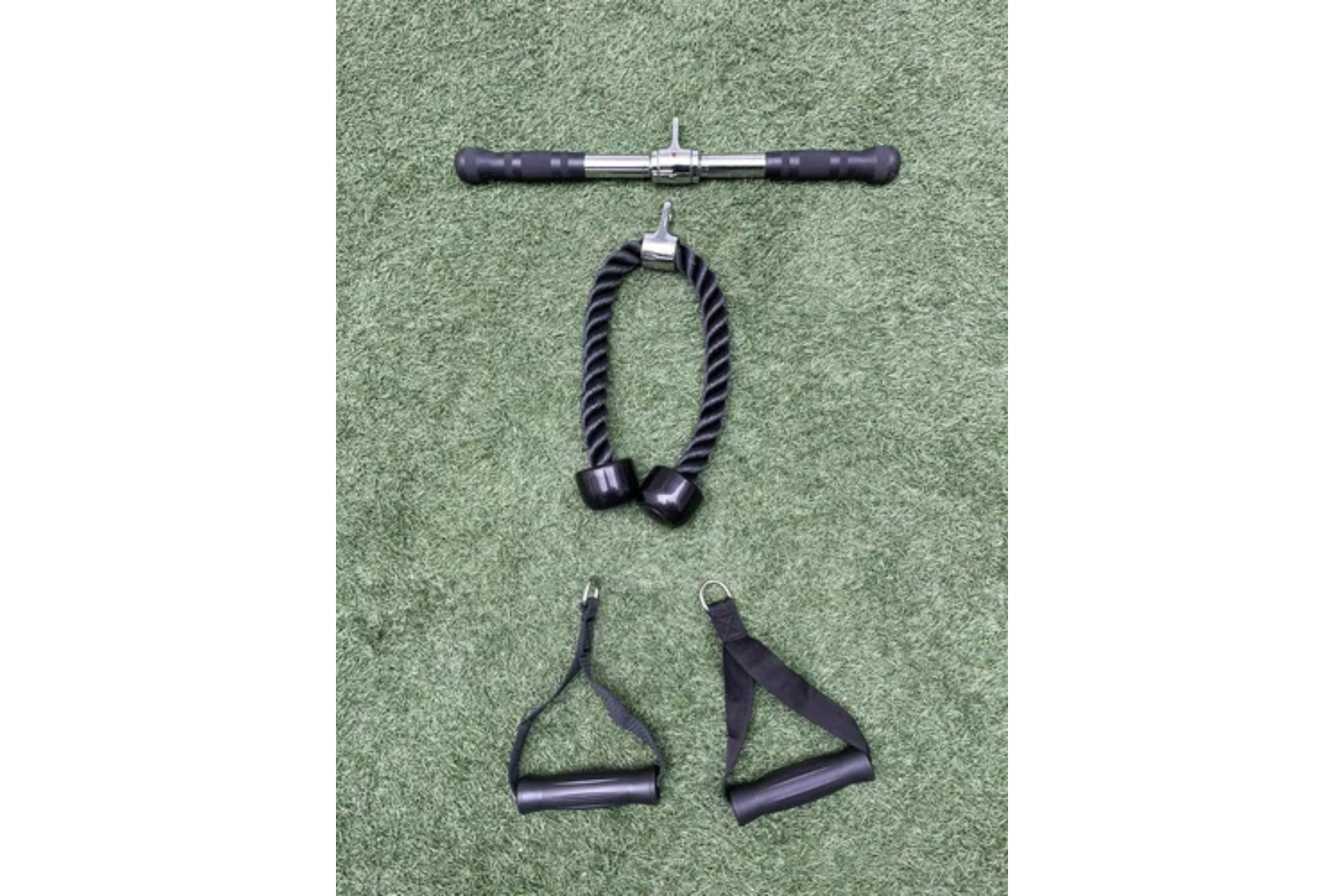 Foto 2 | Set De Cuerda Para Triceps, Agarraderas Tipo D  Y Maneral Recto Corto Con Recubrimiento