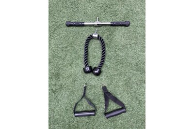 Foto 2 | Set De Cuerda Para Triceps, Agarraderas Tipo D Y Maneral Recto Corto Con Recubrimiento