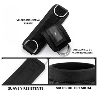 Foto 2 | Par De Grilletes Belug Sportisimo Correas Para Tobillo Gym Gluteo Negro