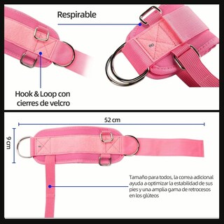 Foto 2 | Grilletes Gym Mujer Muñequeras Pesas Para Tobillos 2pz Eo Safe Imports Esi-19941 Rosa