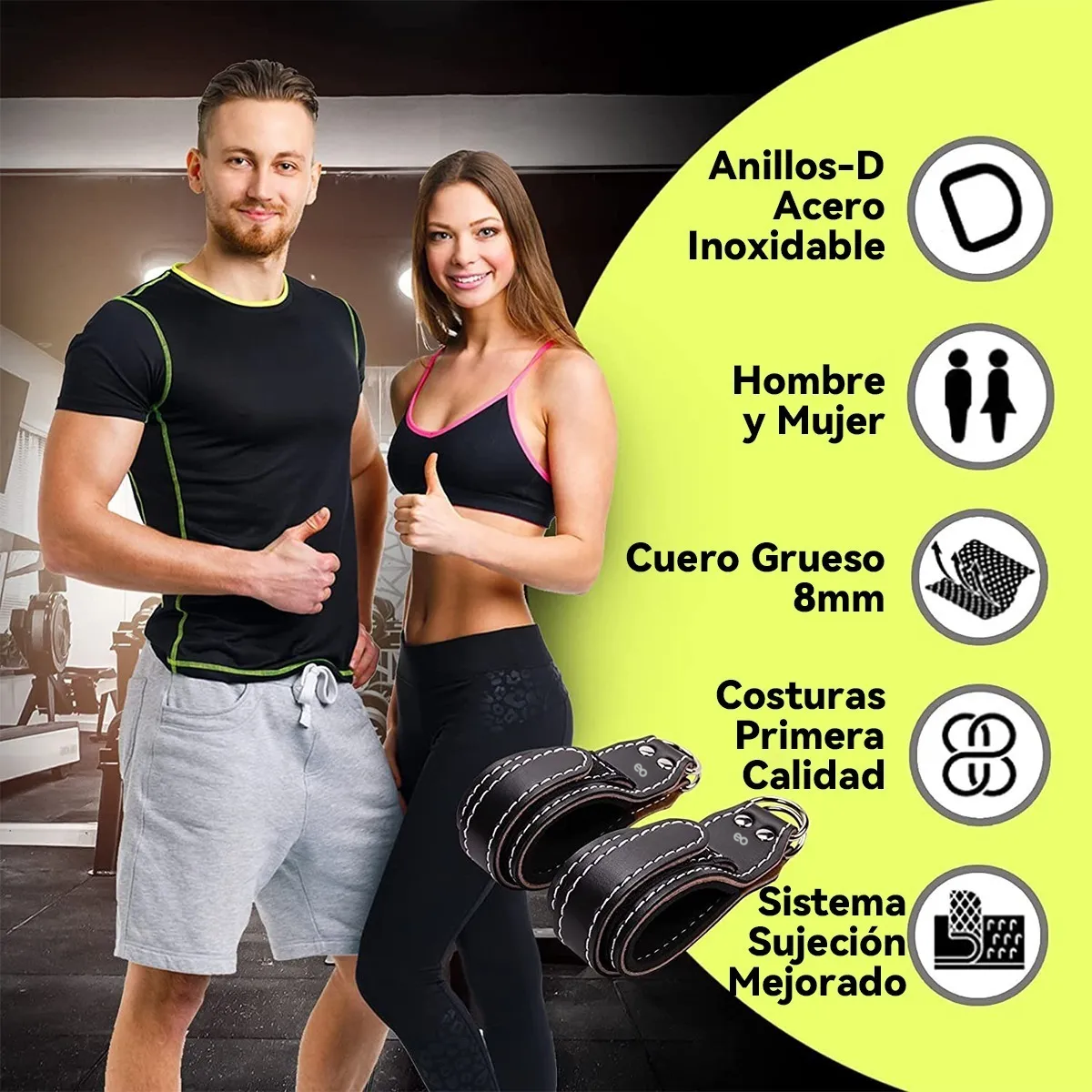 Foto 3 pulgar | Par De Grilletes Correas Para Tobillo Gym Eo Safe Imports Esi-19943 Negro