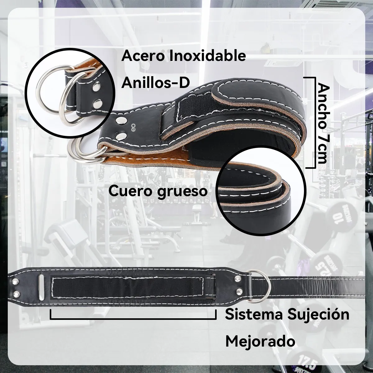 Foto 5 pulgar | Par De Grilletes Correas Para Tobillo Gym Eo Safe Imports Esi-19943 Negro