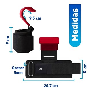 Foto 2 | Straps Ganchos De Levantamiento Muñequera Gym Crossfit Pesas Eo Safe Imports Esi-19945 Multicolor