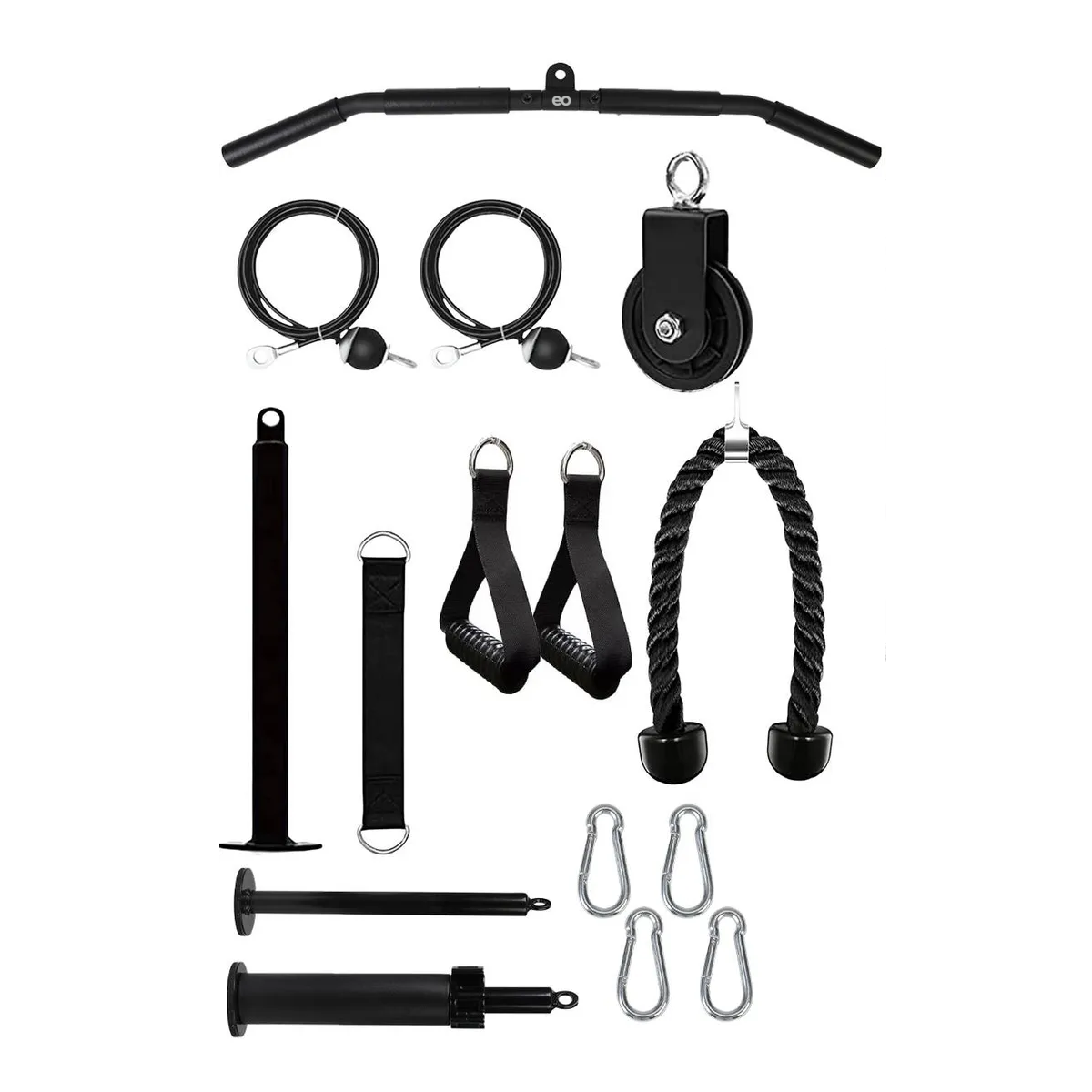 Foto 2 pulgar | Agarres Para Gym Con Polea Para Brazo Biceps Triceps Fitness Eo Safe Imports Esi-19942 Negro