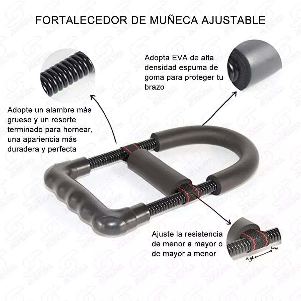 Foto 3 pulgar | Fortalecedor de Muñeca Eo Safe Imports ESI-7442 color Negro