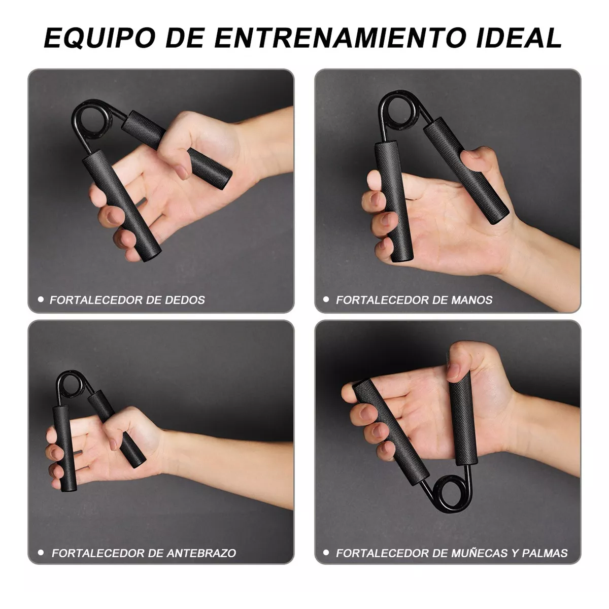 Foto 4 pulgar | Kit 3pc Ejercitador de Dedos Fortalecedor 15/20/25 Eo Safe Imports Esi-11838 Negro