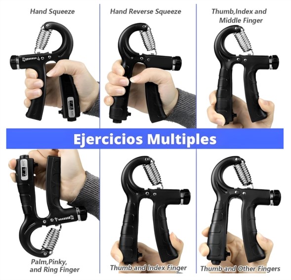 Foto 7 pulgar | Set De Ejercitadores De Mano, Hand Grip, Pinzas De Mano, Rehabilitación, Fitness, Entrenamiento, Fortalecer Mú