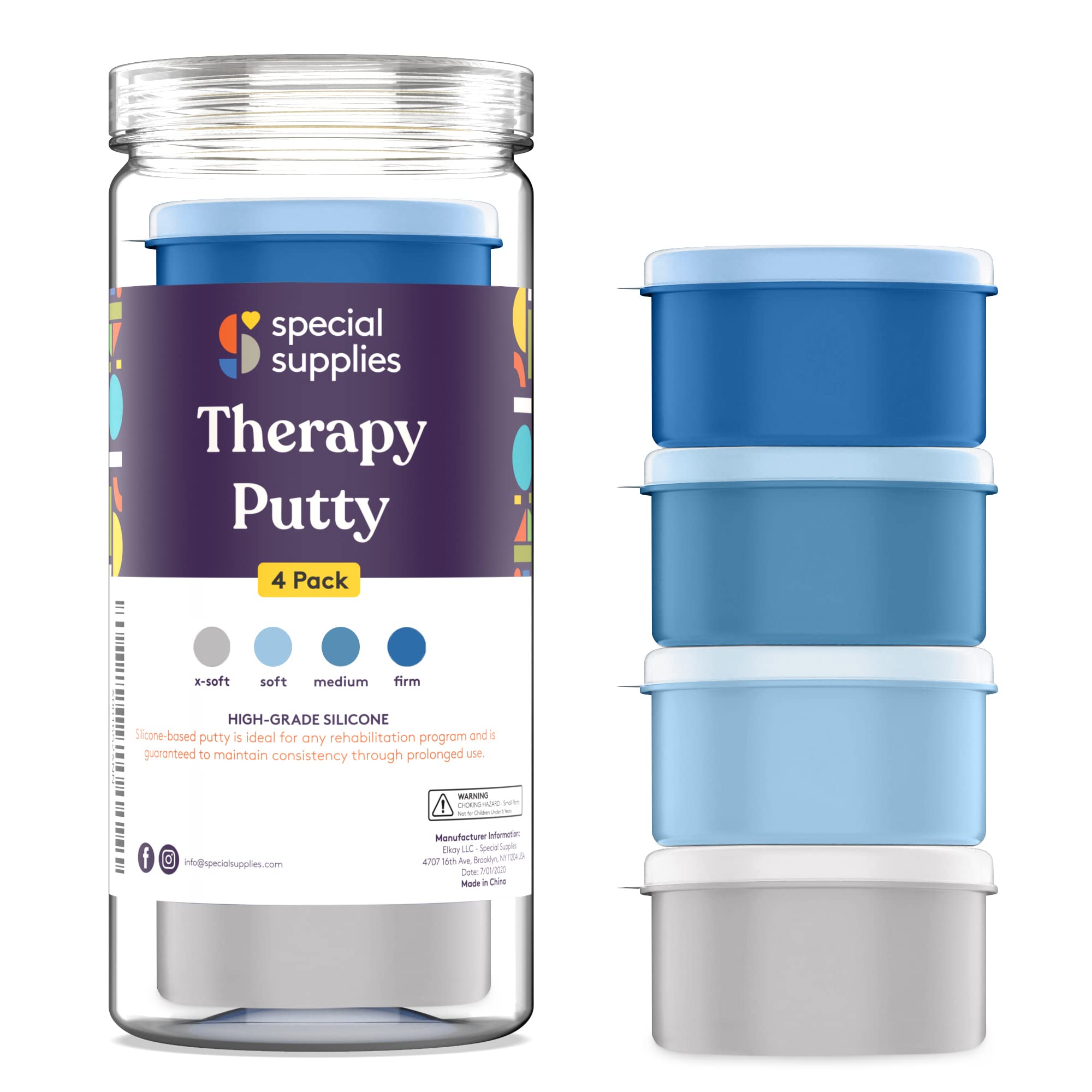 Foto 2 pulgar | Set De Ejercicios Resistivos Para Manos Therapy Putty Special Supplies, 4 X 85 Ml - Venta Internacional.