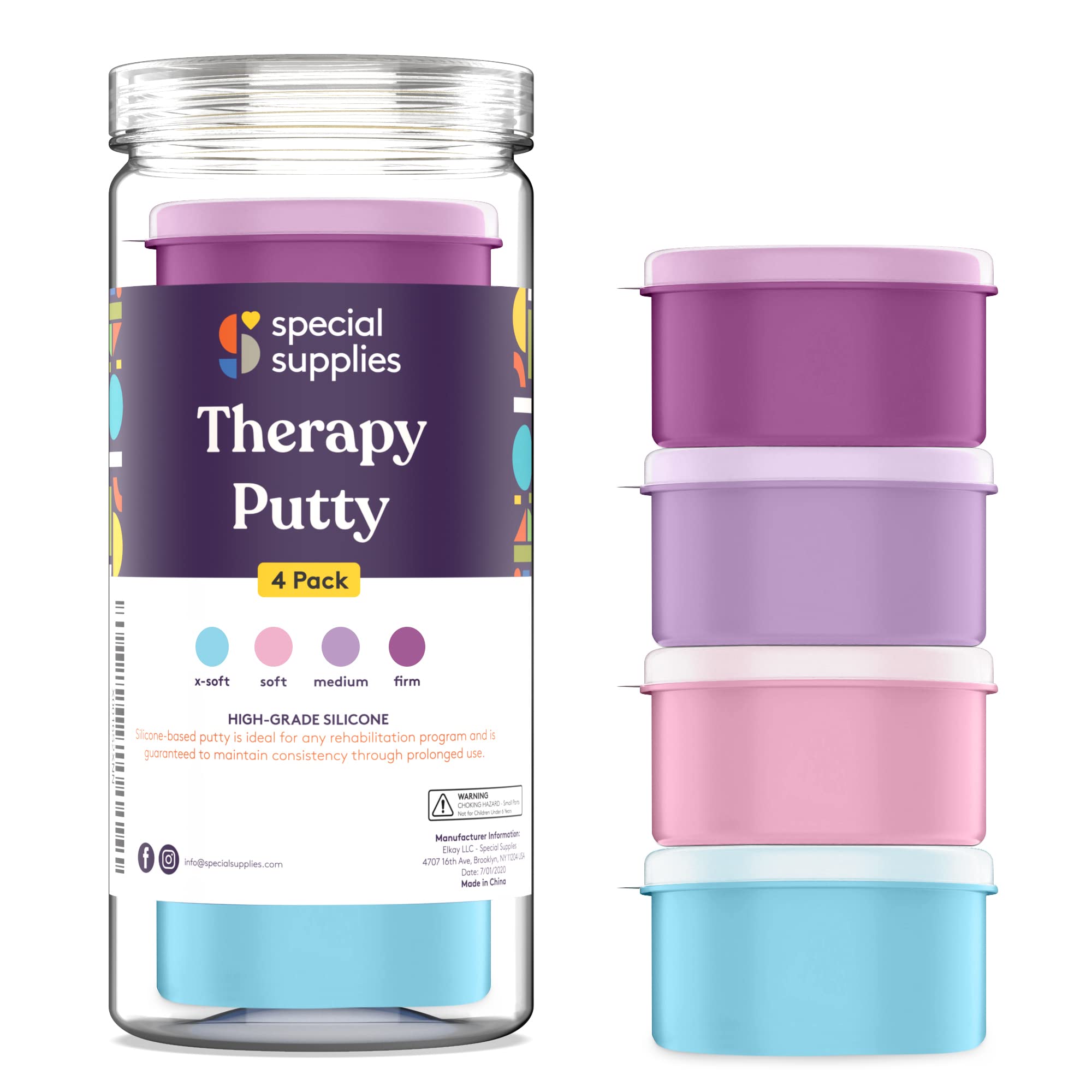 Foto 2 pulgar | Set De Ejercicios Resistivos Para Manos Therapy Putty Special Supplies, 4 X 85 Ml - Venta Internacional.