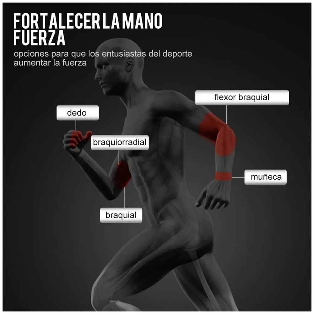Foto 7 pulgar | Entrenador De Fuerza Para Antebrazos Hand Grip Exerciser, De 10 A 100 Kg - Venta Internacional.
