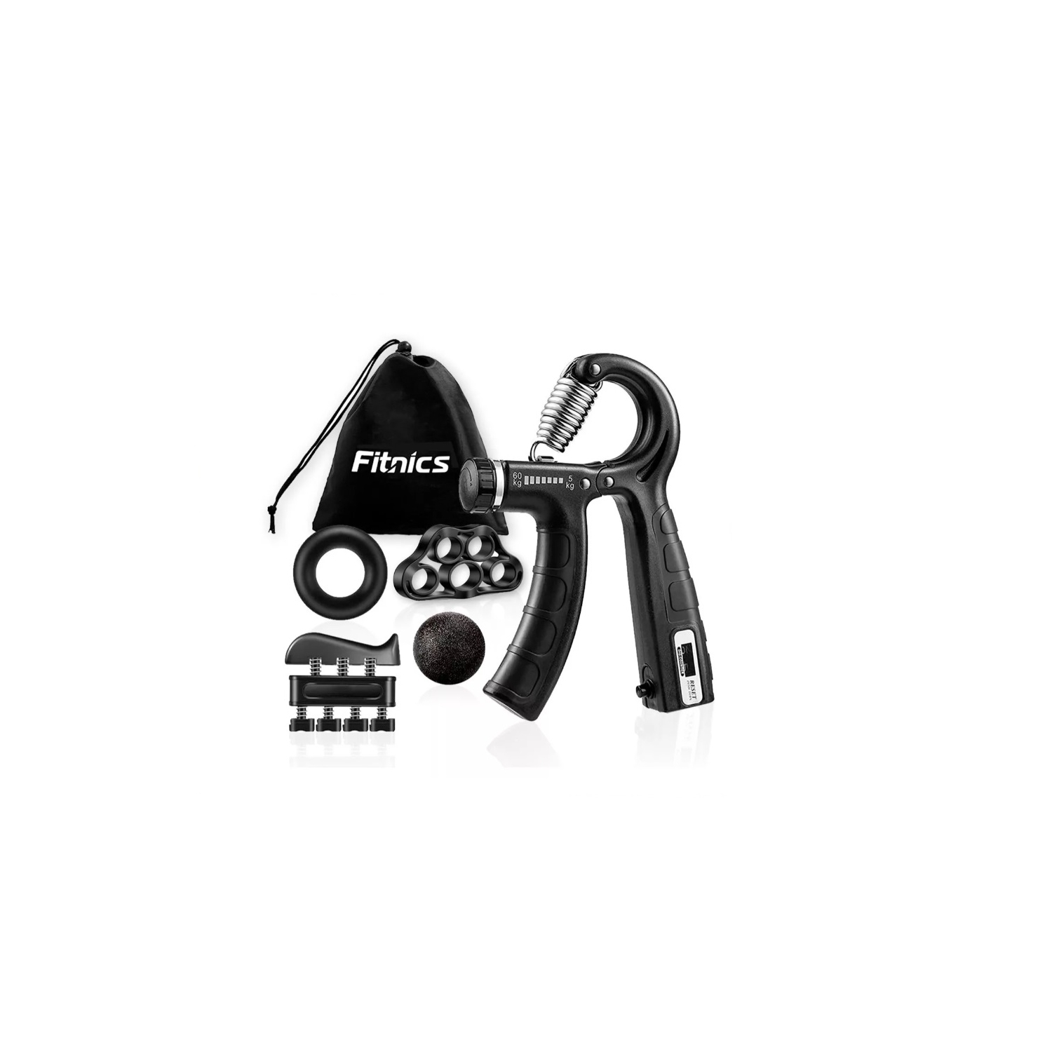Foto 2 pulgar | Set De Ejercicios Hand Grip Fitnics Para Manos Y Antebrazos De 10 A 60 Kg - Venta Internacional.