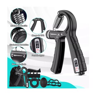 Foto 2 | Entrenamiento De Agarre Mano Elastica Fortalecedor Dedo 9pcs Eo Safe Imports Esi-12597-1 Negro
