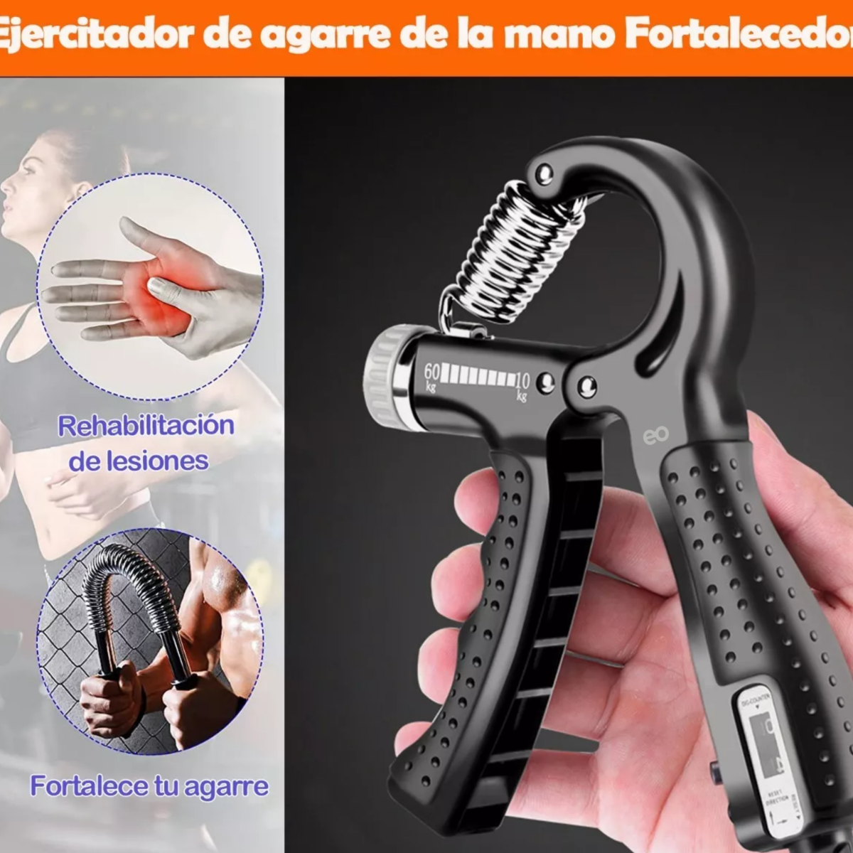 Foto 2 | Par 2 Pinzas Ejercicio Fortalecedor De Mano Muñeca Y Antebrazo Eo Safe Imports Esi-11841-1 Multicolor