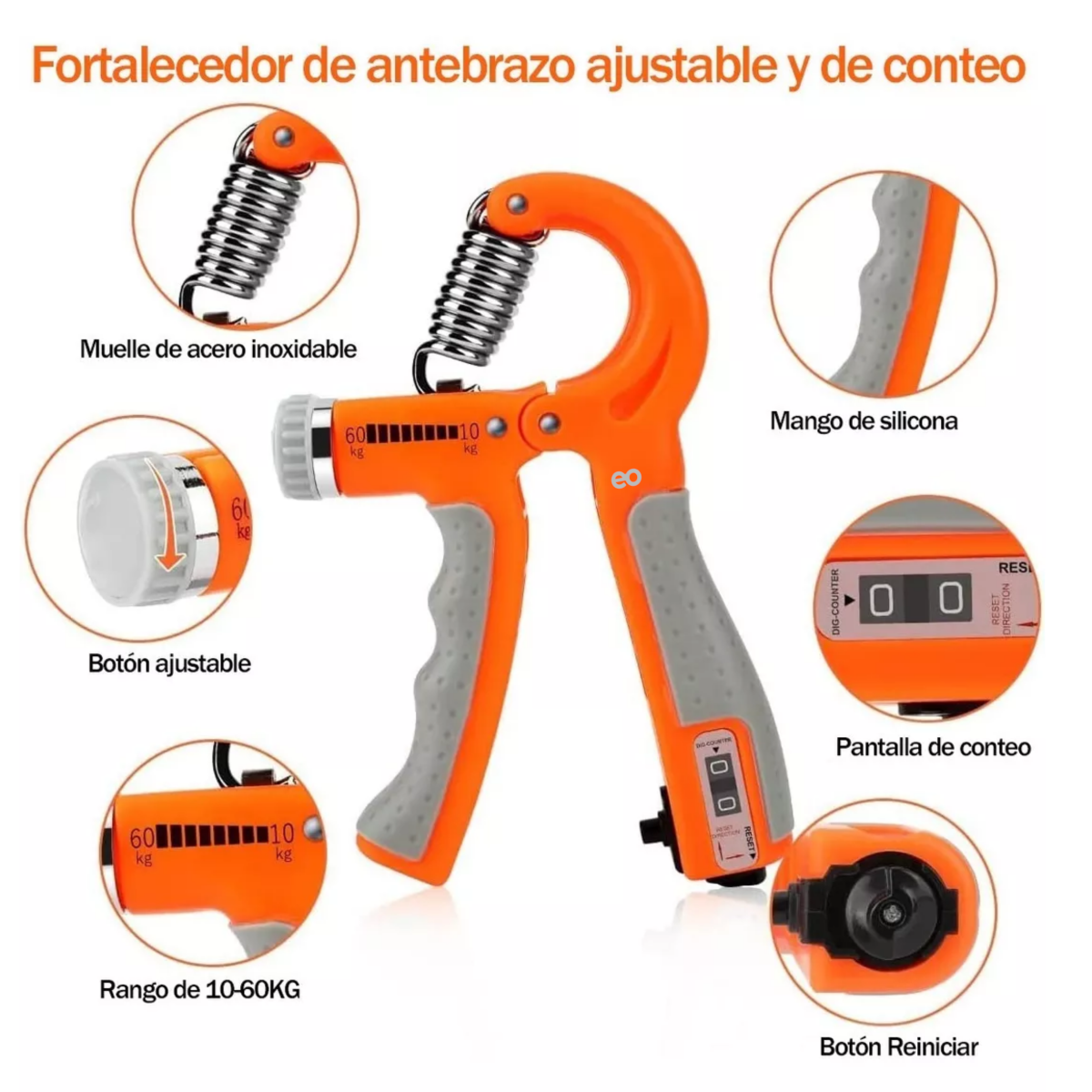 Foto 3 | Par 2 Pinzas Ejercicio Fortalecedor De Mano Muñeca Y Antebrazo Eo Safe Imports Esi-11841-1 Multicolor