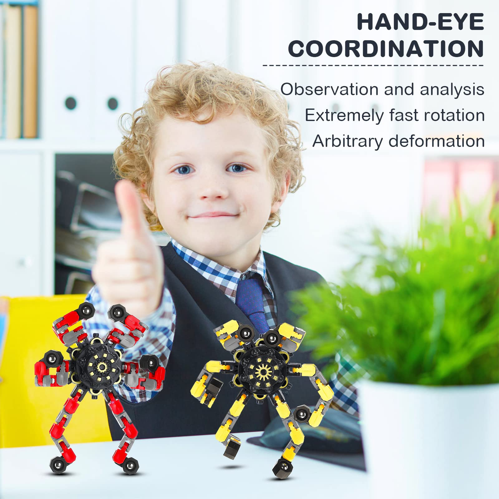Foto 7 pulgar | Robot De Cadena Transformable Charniol Spinner Con La Punta De Los Dedos X20 - Venta Internacional.