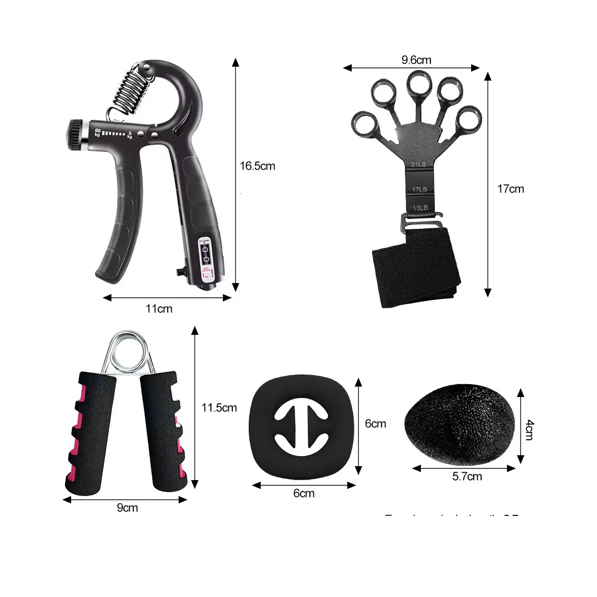 Foto 4 pulgar | Entrenamiento De Agarre Mano Elastica Fortalecedor De Dedo Eo Safe Imports Esi-19950 Negro