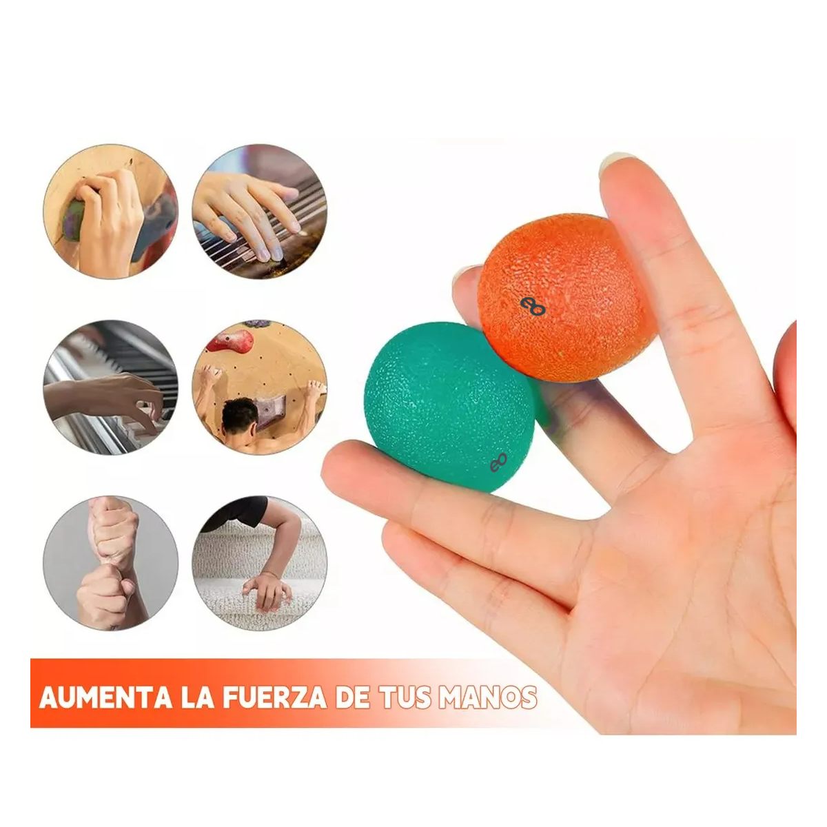 Foto 3 | 6 Pzs Pelotas De Gel Para Ejercitar Mano En Rehabilitación Eo Safe Imports Esi-19955 Multicolor