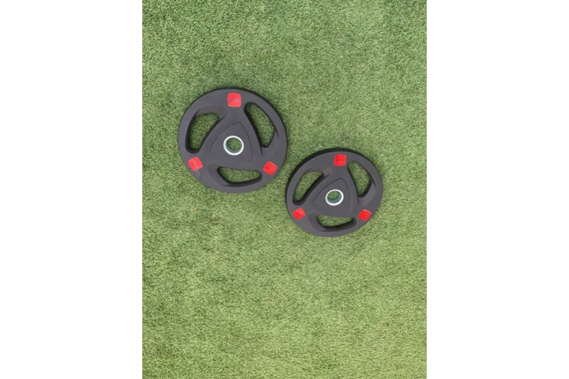 Foto 3 pulgar | Par De Discos Olimpicos Plastificados De 35 Lbs De 3 Asas