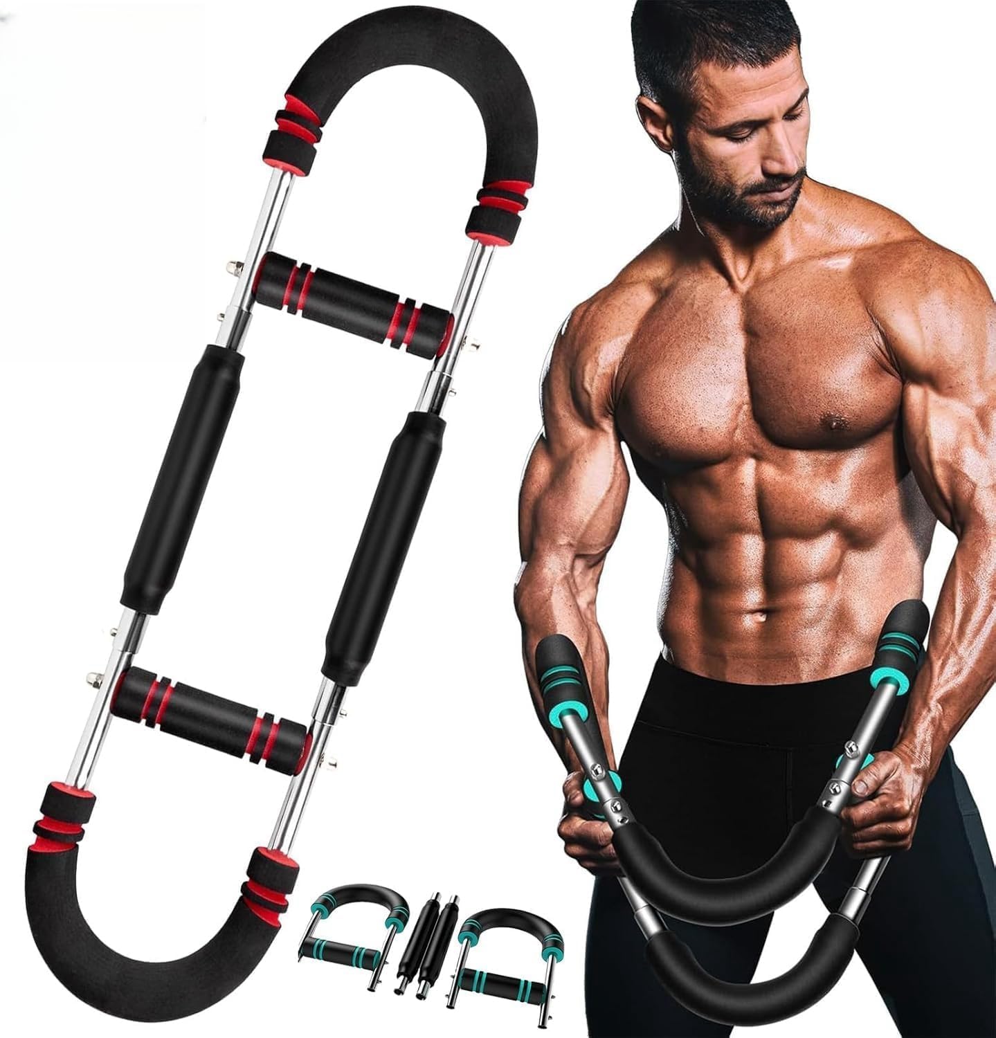 Arm Trainer Saker Twister, De 18 A 45 Kg, Ajustable Para El Pecho, Color Rojo - Venta Internacional.