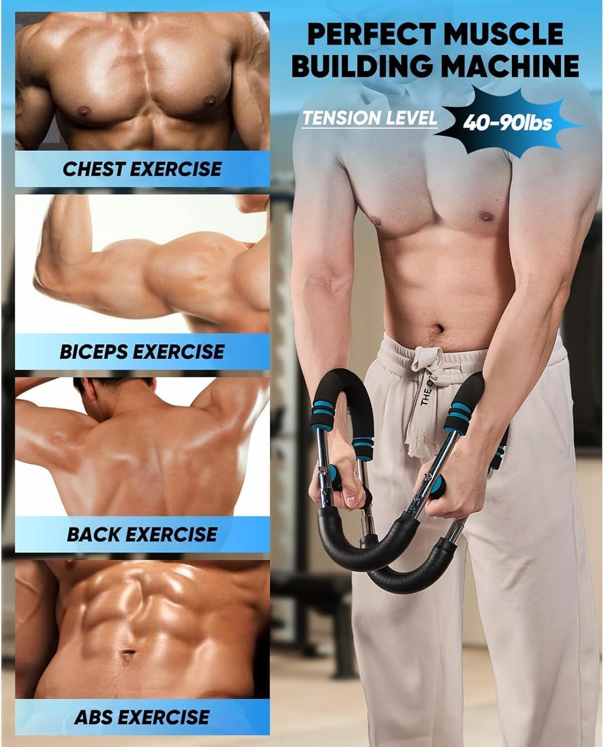 Foto 4 pulgar | Arm Trainer Saker Twister, De 18 A 45 Kg, Ajustable Para El Pecho, Color Rojo - Venta Internacional.