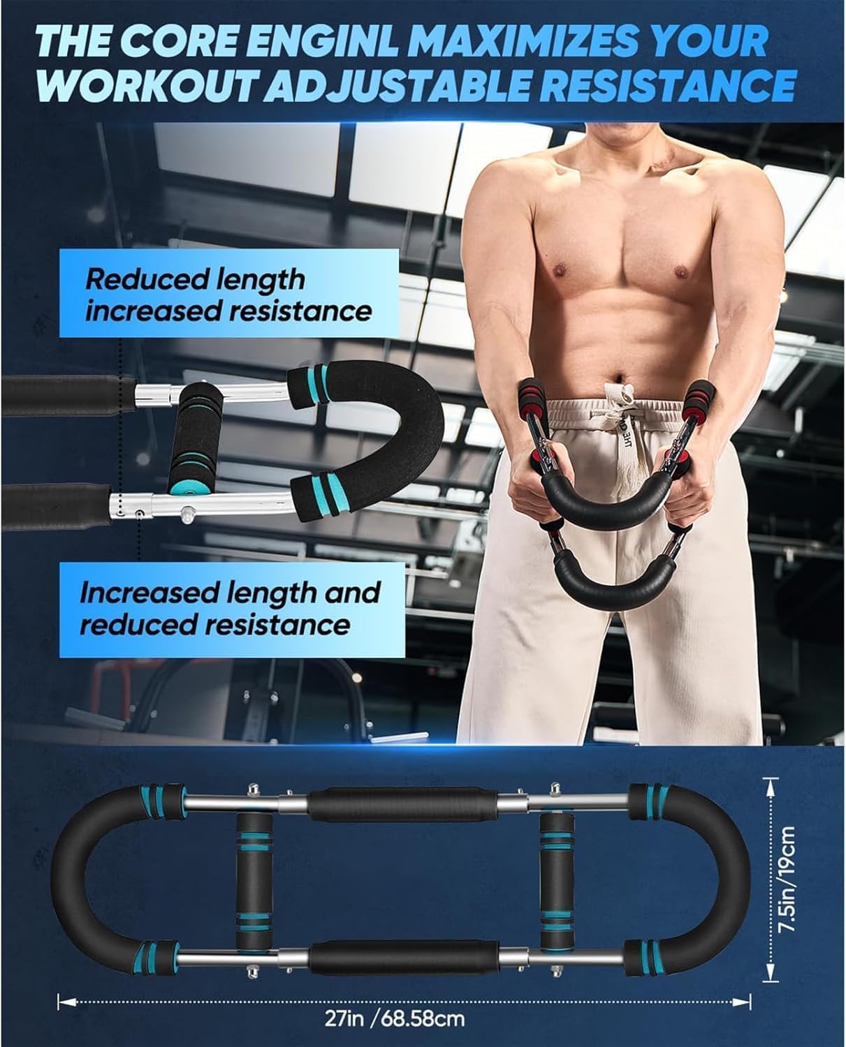Foto 6 | Arm Trainer Saker Twister, De 18 A 45 Kg, Ajustable Para El Pecho, Color Rojo - Venta Internacional.