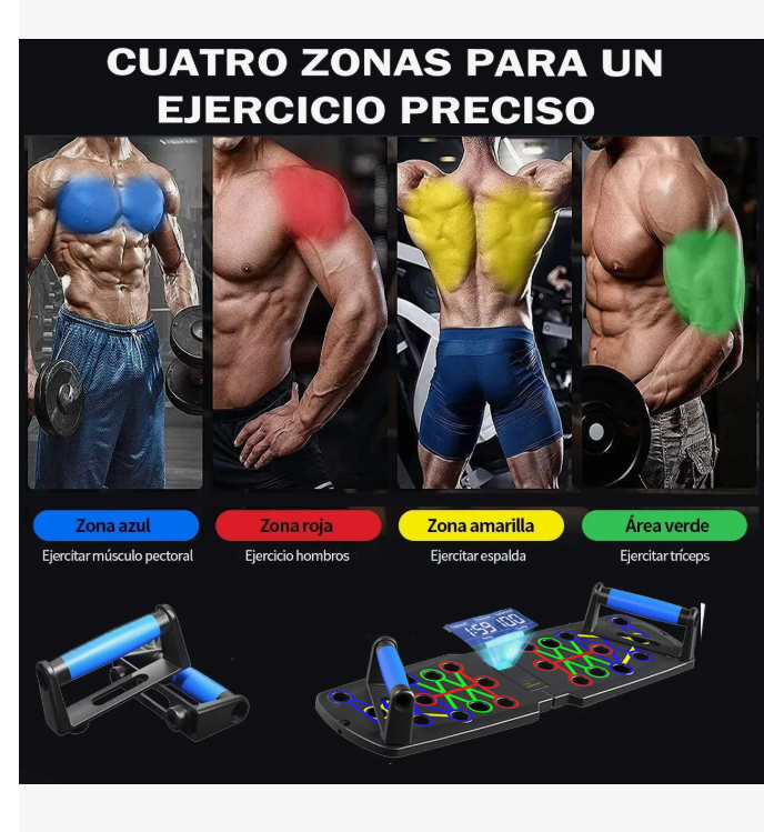 Foto 5 | Barra Para Flexiones Barras Portátil Board Fitness T2287 Color Negro