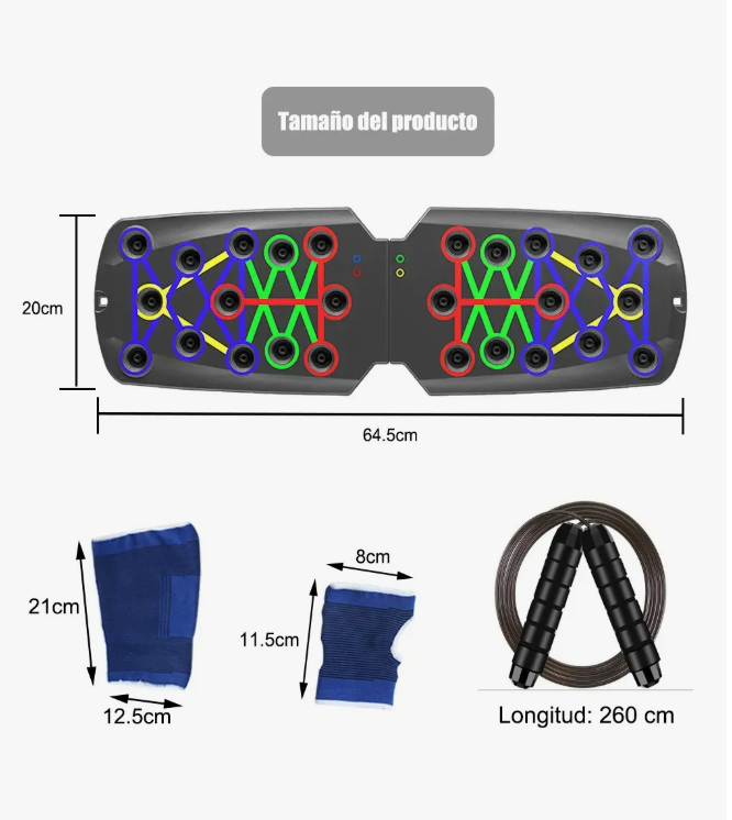 Foto 2 | Push Up Board, Tabla De Flexiones Portátil Antideslizante Multifuncional Fitness, Tabla Para Lagartijas Con Agar