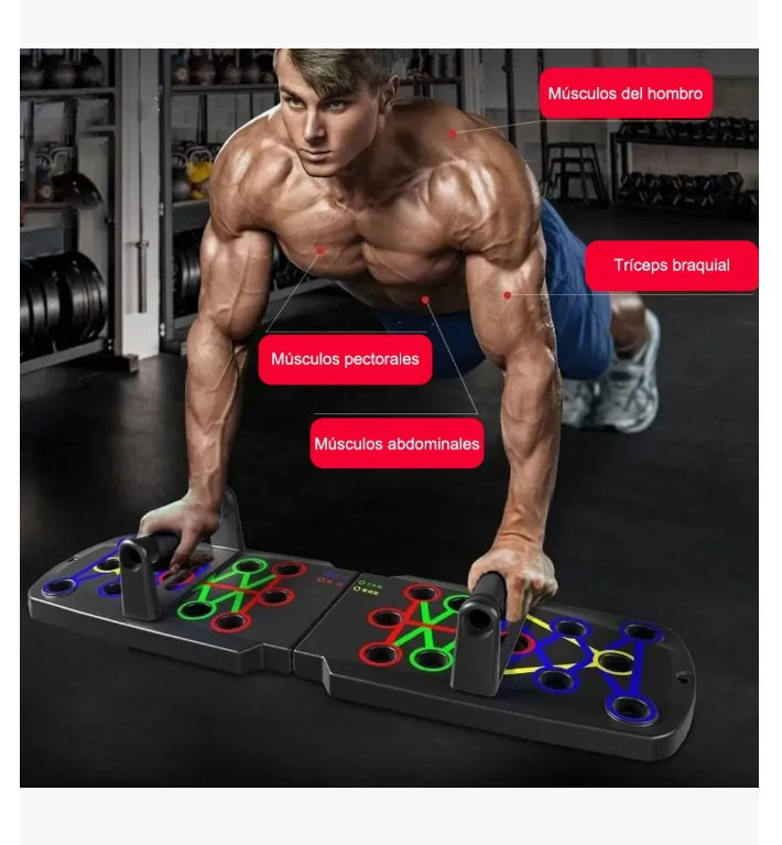 Foto 3 | Push Up Board, Tabla De Flexiones Portátil Antideslizante Multifuncional Fitness, Tabla Para Lagartijas Con Agar